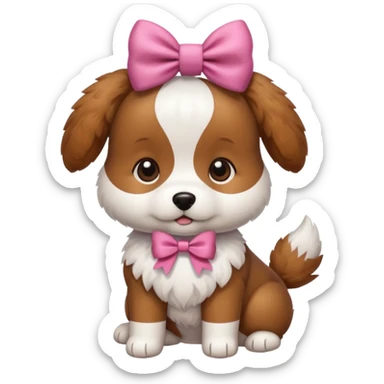 cagnolino dolce con fiocchetto sticker