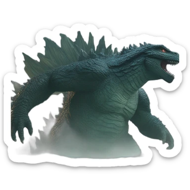 Godzilla (proportional)calm (realistic) (Godzilla King of the Monsters, 2019) sticker