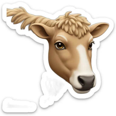 Chat qui fait un câlin à un chameau sticker