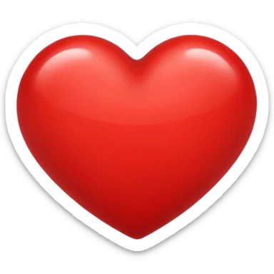 Create a heart (love) reaction emoji for a new social media app sticker
