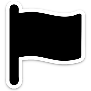 red flag, rectangular, clean look, simple, no text, no emblem, on white background sticker