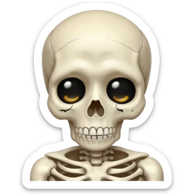Squelette qui pleure sticker