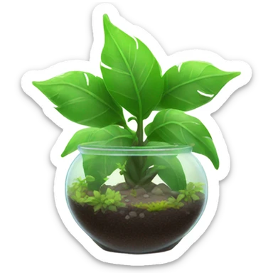 Some-shaped plant terrarium  sticker