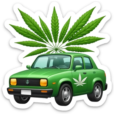 weed guns cars sticker