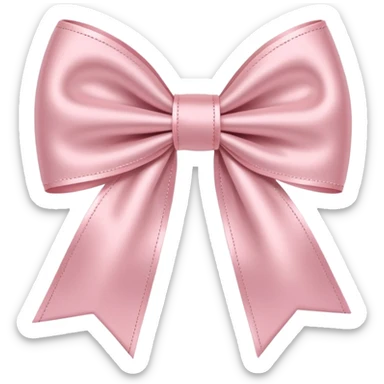 light pink bow on light pink bow sticker