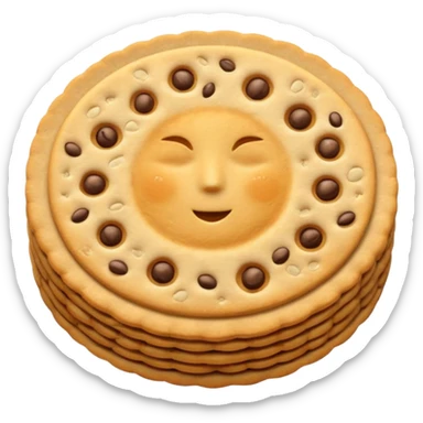 un crackers aux graines en mode emoji google sticker