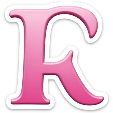 Pink, romantic, refined, fancy, letter “f” of the alphabet sticker