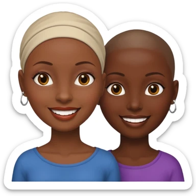 Ma meilleur amie et moi (femme) africaine cheveux rasé sticker