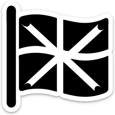 Basque flag (Ikurriña) solid filled icon sticker