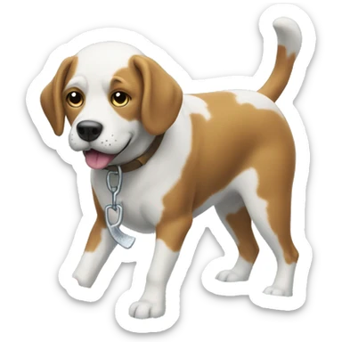 Dog shovel snow sticker