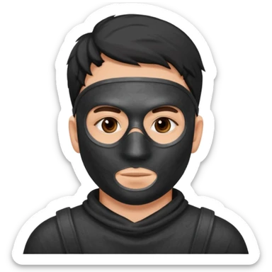  man, skincare charcoal face mask sticker