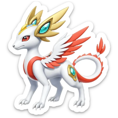 Meloetta-Latias-Peppercat-Wargreymon-Protogen-Pokémon-Digimon-Fakémon-fusion-hybrid-creature sticker