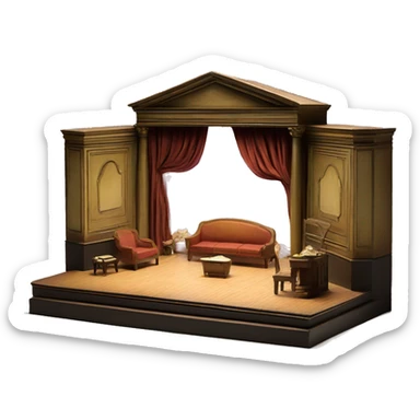 scenography scenic maquette model theatre set model  sticker