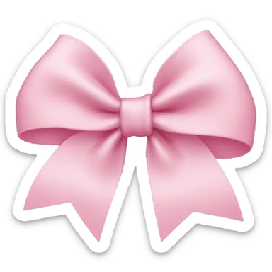Light pink bow sticker