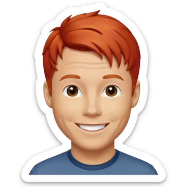Brian Littrell with red hair sticker