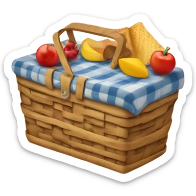 Picnic basket on blanket  sticker
