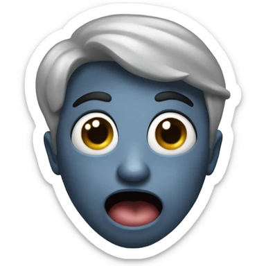 Heart eyes with drool sticker