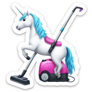 Unicorn on a hoover sticker