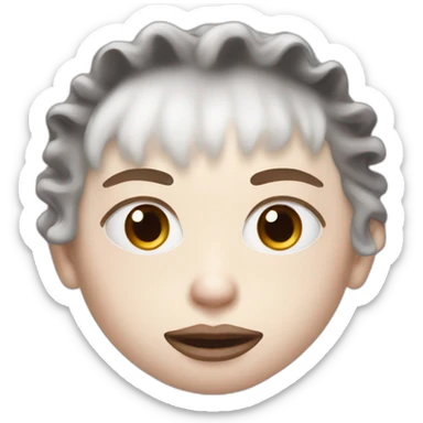 Elon musk milk on face grimes duo sticker