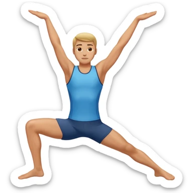 persona estirada con las piernas levantadas deporte sticker