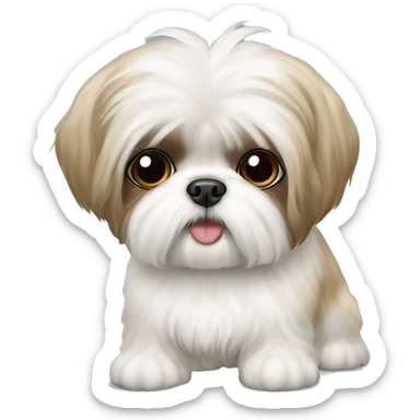 Shih tzu and bichon dog mix sticker
