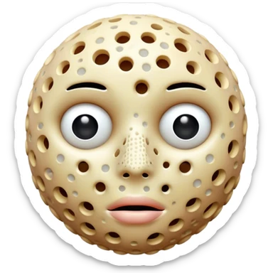 Trypophobia glitched face no eyes sticker