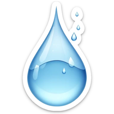 glass of water with droplets, refreshing and clear sticker