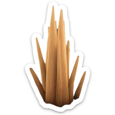 wooden spikes coming from the ground sticker