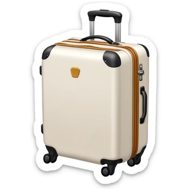 Luggage, eggshell white color  sticker