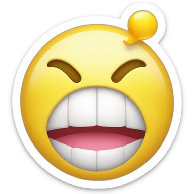 Emoji jaune faisant une Bulle de Chewing-gum avec sa bouche sticker