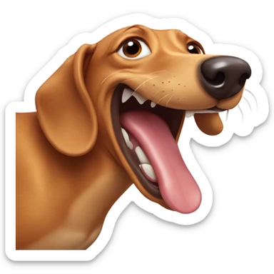 Weiner dog laughing sticker