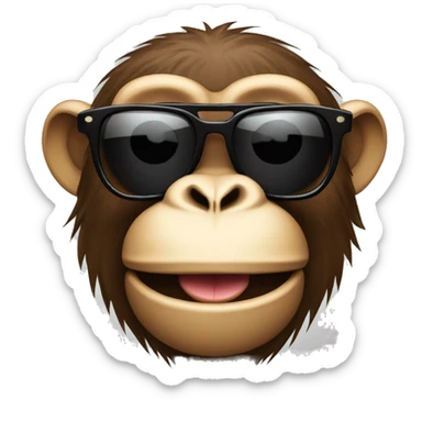 Funny Monkey With sunglasses sticker