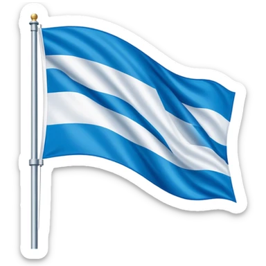 Bavarian flag on a flagpole sticker