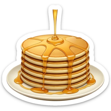 Pancakes with honey on top sticker