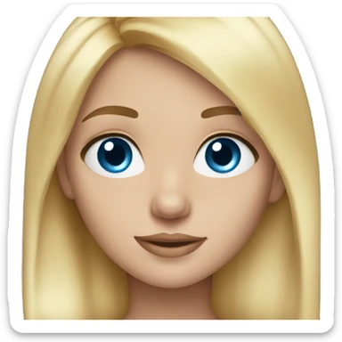 A girl with long blonde hair blue eyes and long eyelashes  sticker