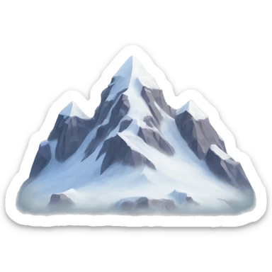 Snowcapped Mountain with three stars above it sticker
