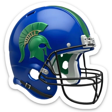 Royal Blue Spartan Football Helmet sticker
