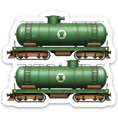 ordinary cargo train transporting military equipment such as tanks and trucks, variant 4 sticker