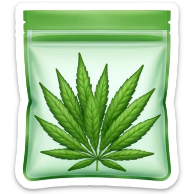 weed bud pack zip transparent sticker