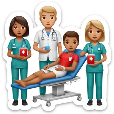 blood donation person team sticker
