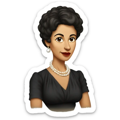 Lola Rodríguez de Tió was the first Puerto Rican-born woman poet to establish herself a reputation as a great poet throughout all of Latin America. short hair. pearls. sticker