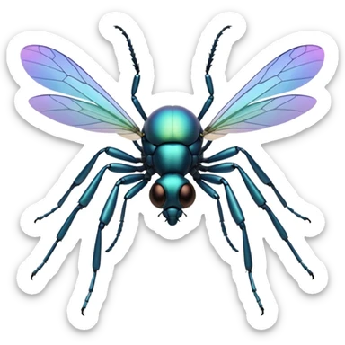 Create a highly polished, 3D game UI–style illustration of a   FLY sticker