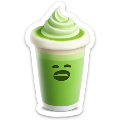 Matcha latte sticker