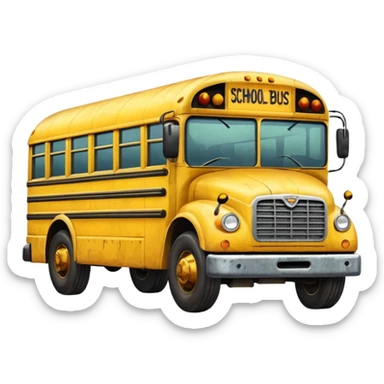 a school bus with bomboclat on it sticker