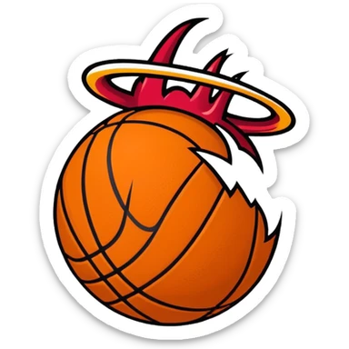 miami heat logo sticker