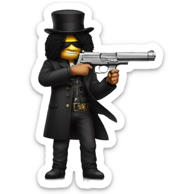 slash with a gun sticker