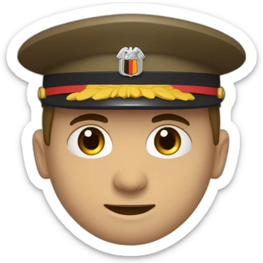 Soldat allemand 2ème guerre mondiale brun avec brassard rouge sticker