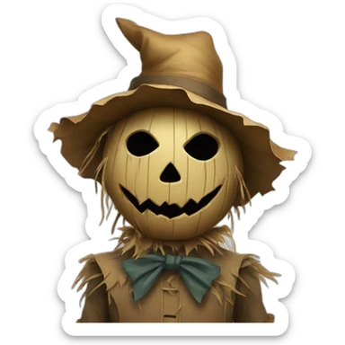 scary full body scarecrow sticker