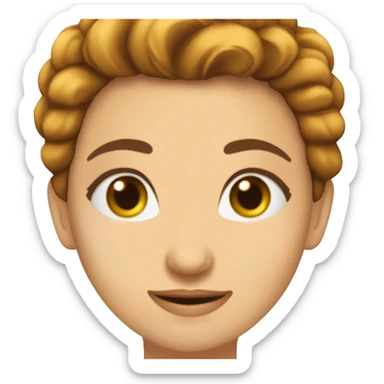 emine sancak karakus  cok sınırlı bırısı  kıvırcık saclı  yesıl gozlu  beyaz tenli ırı gozlu ucgen kafası var sticker