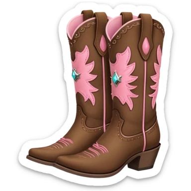 cowgirl boots cute a tiny bit of pink on it NO TEAL  sticker